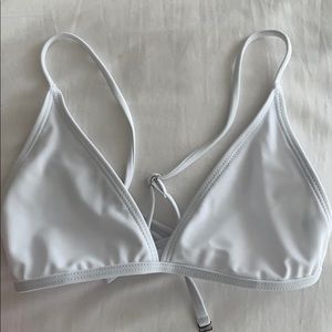 White bathing suit top